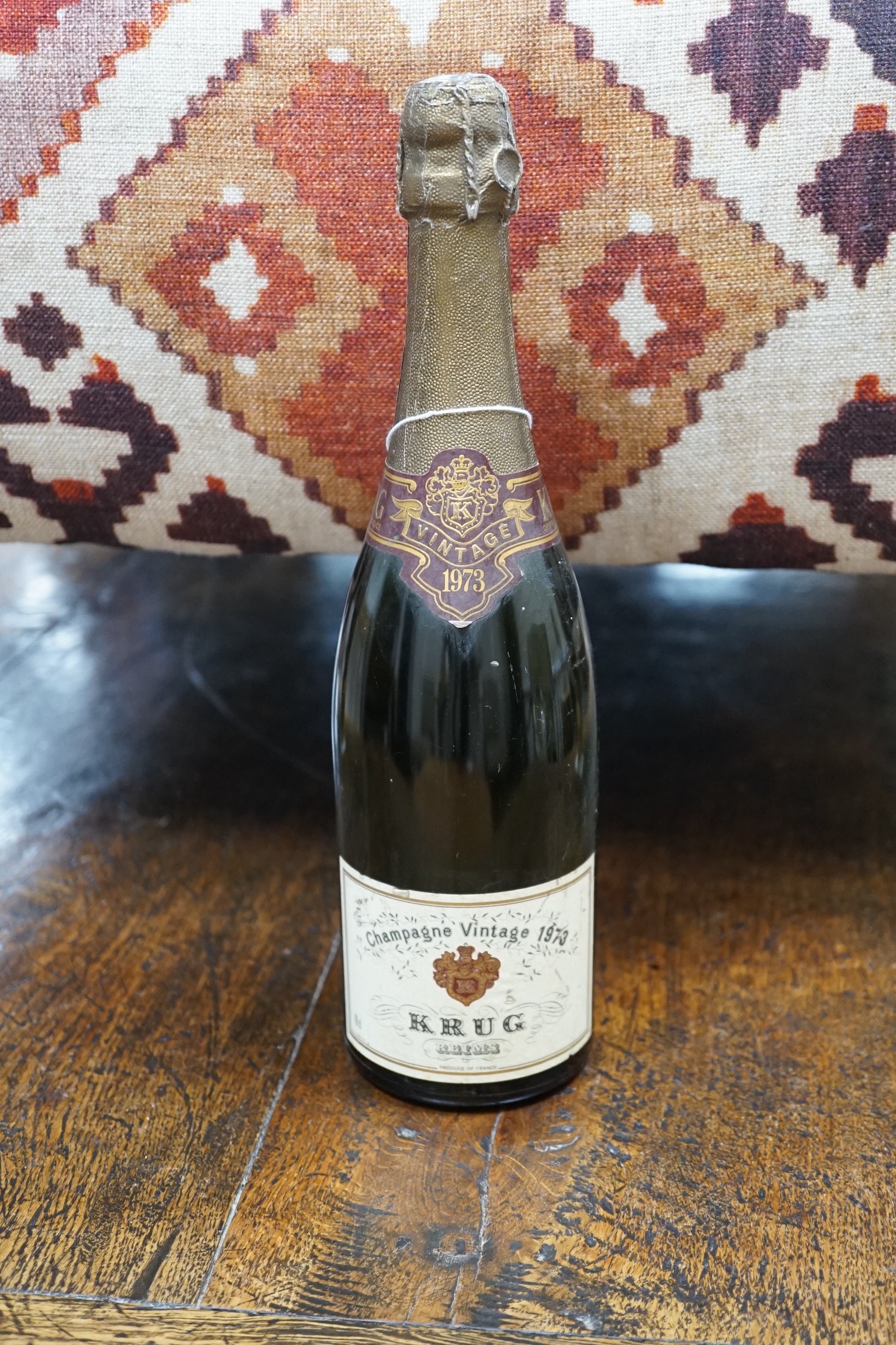 A 1973 bottle of Vintage Krug Champagne of Reims